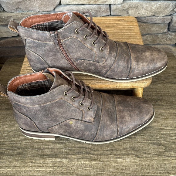 Ferro Aldo Men's Antique Brown Blaine Ankle Boots Size 12 - Picture 9 of 16